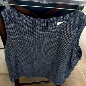 Jones New York Black and White Gingham Tank Top